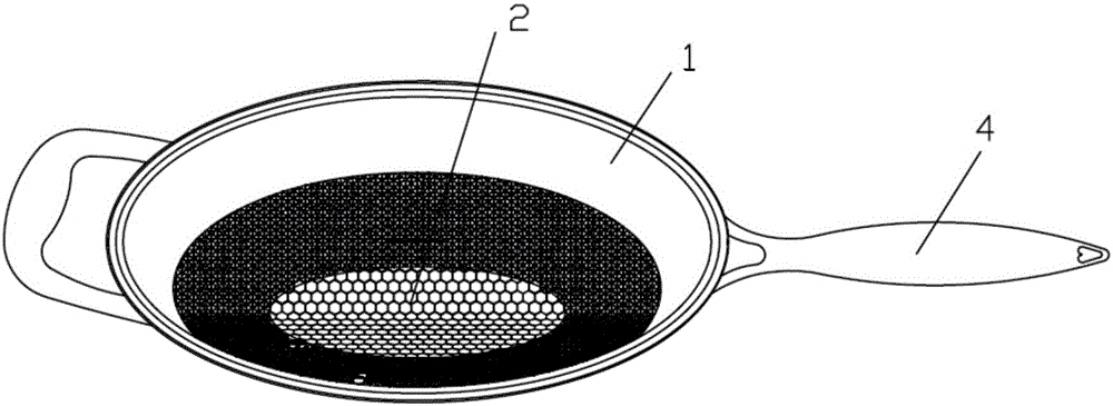 Honeycomb coating non-stick marmite