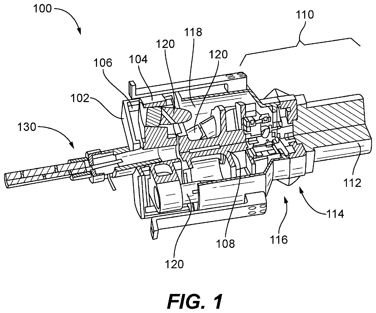 Actuators for converting rotational input to axial output