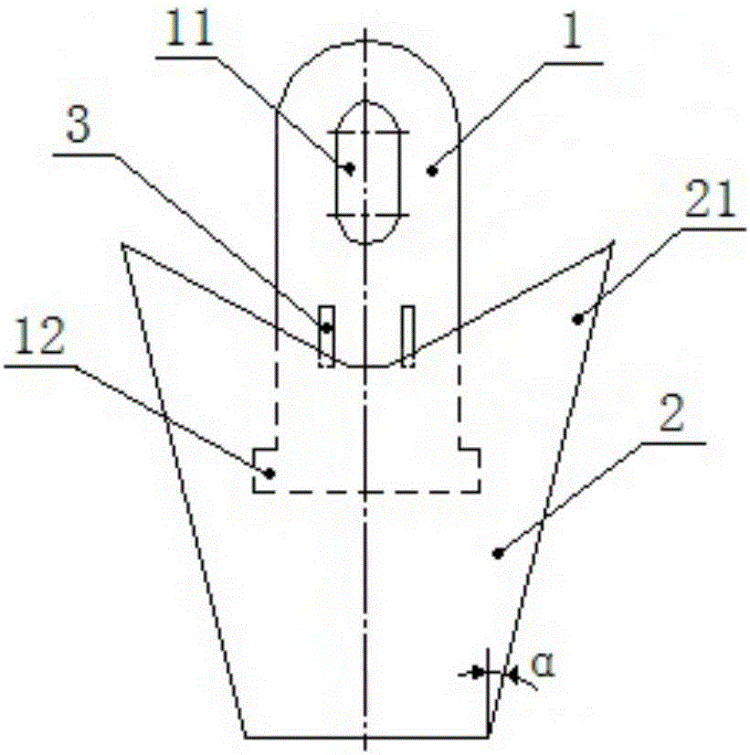 Ladle hooking device for bonded slag of steel ladle and machining method of ladle hooking device