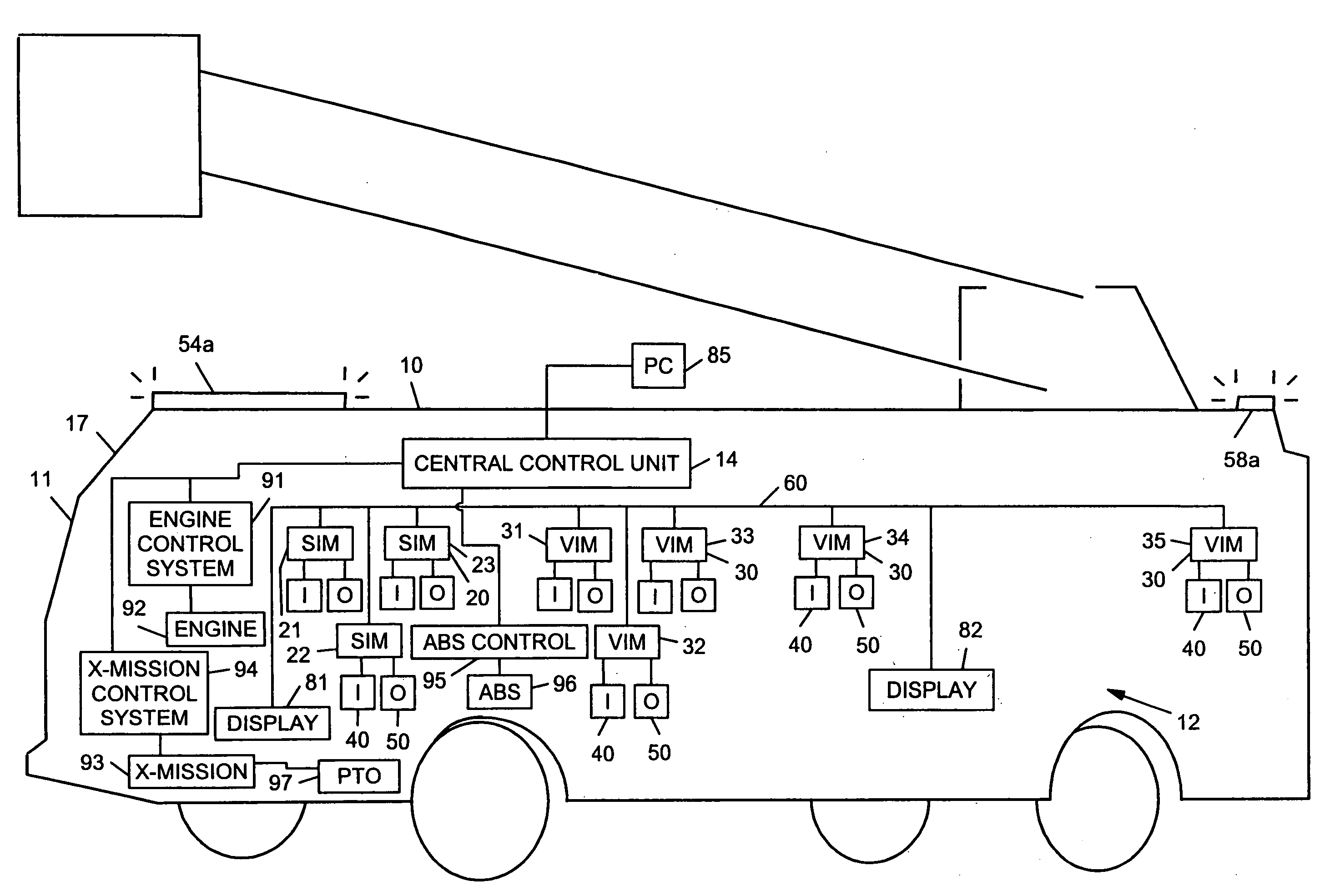 Firefighting vehicle and method with network-assisted scene management