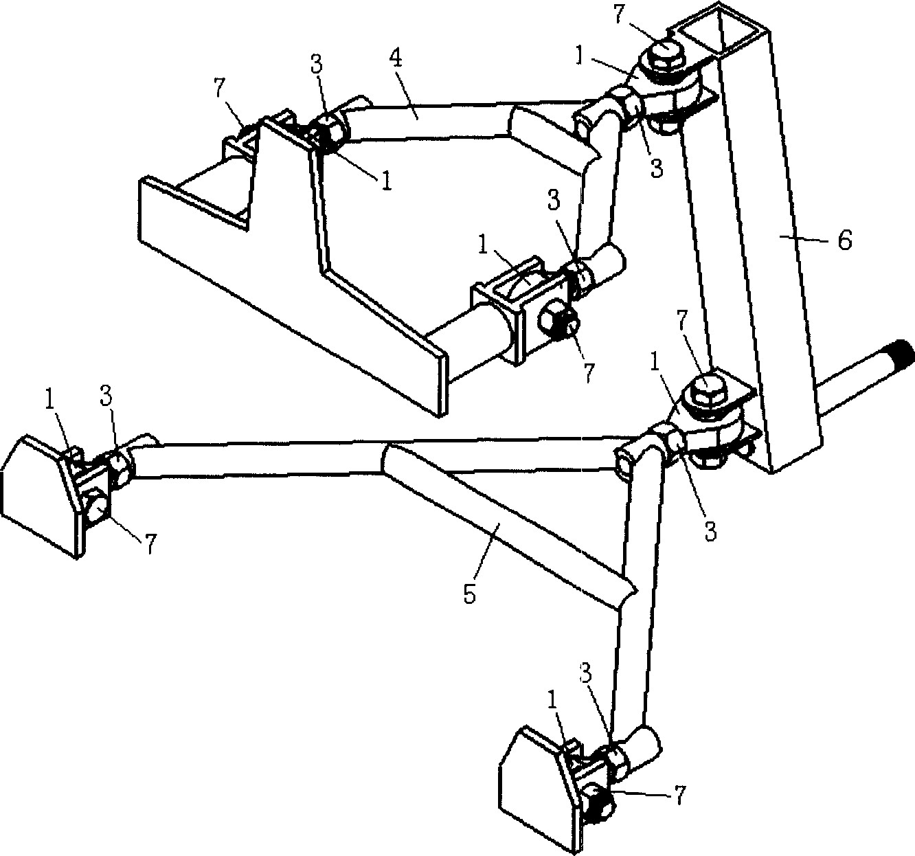 Independent front suspension system of adjiustable front wheel positioning parameter