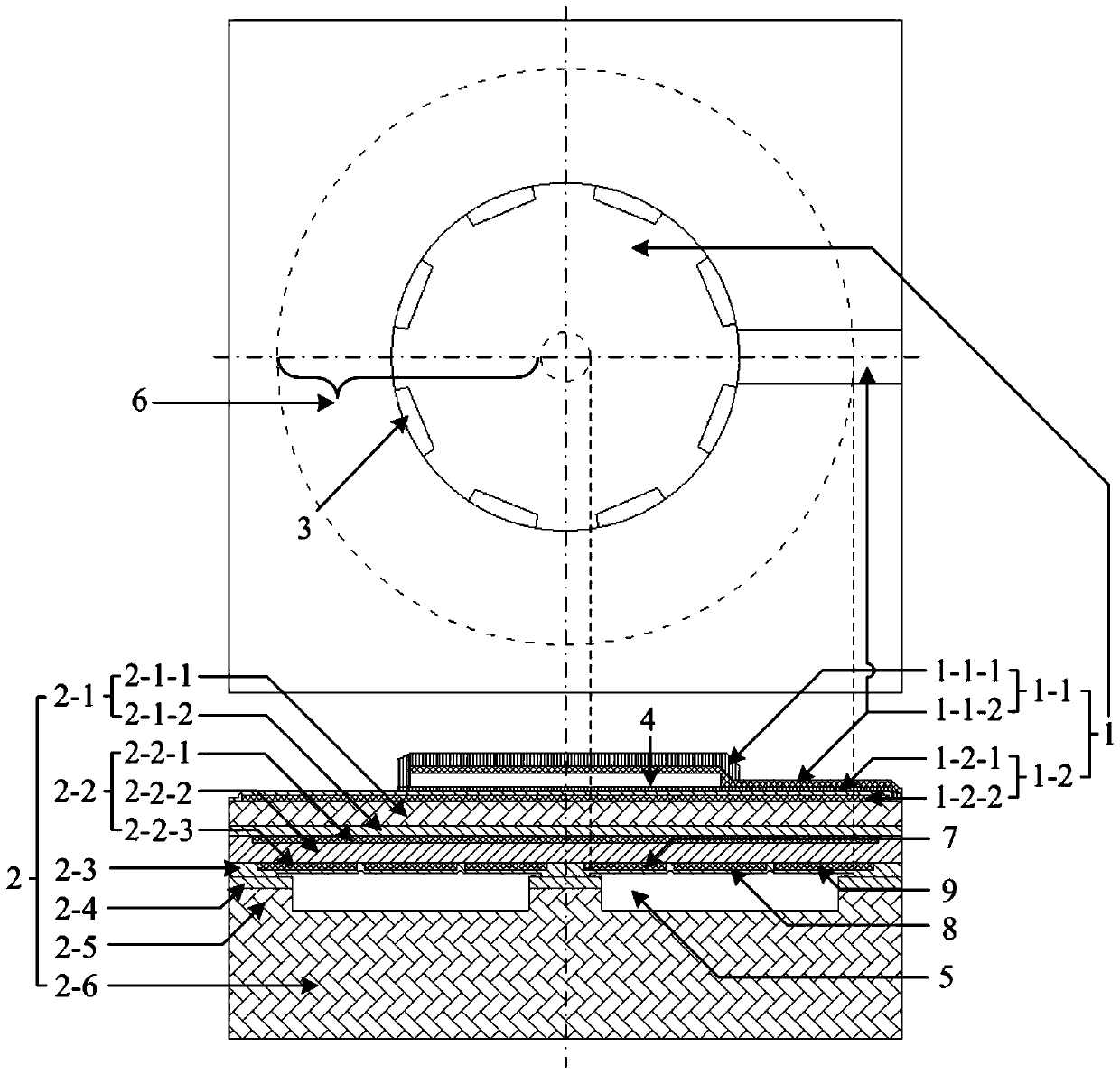 Piezoelectric emission capacitor sensing high-performance MUT unit and preparation method thereof