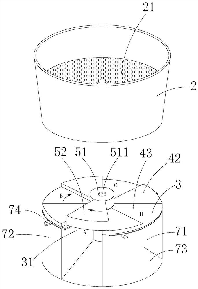 A distributing device for pharmaceutical packaging