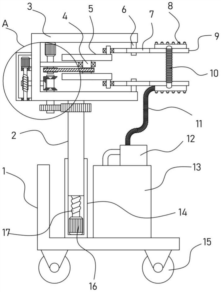 Movable dust falling device for atmospheric purification treatment