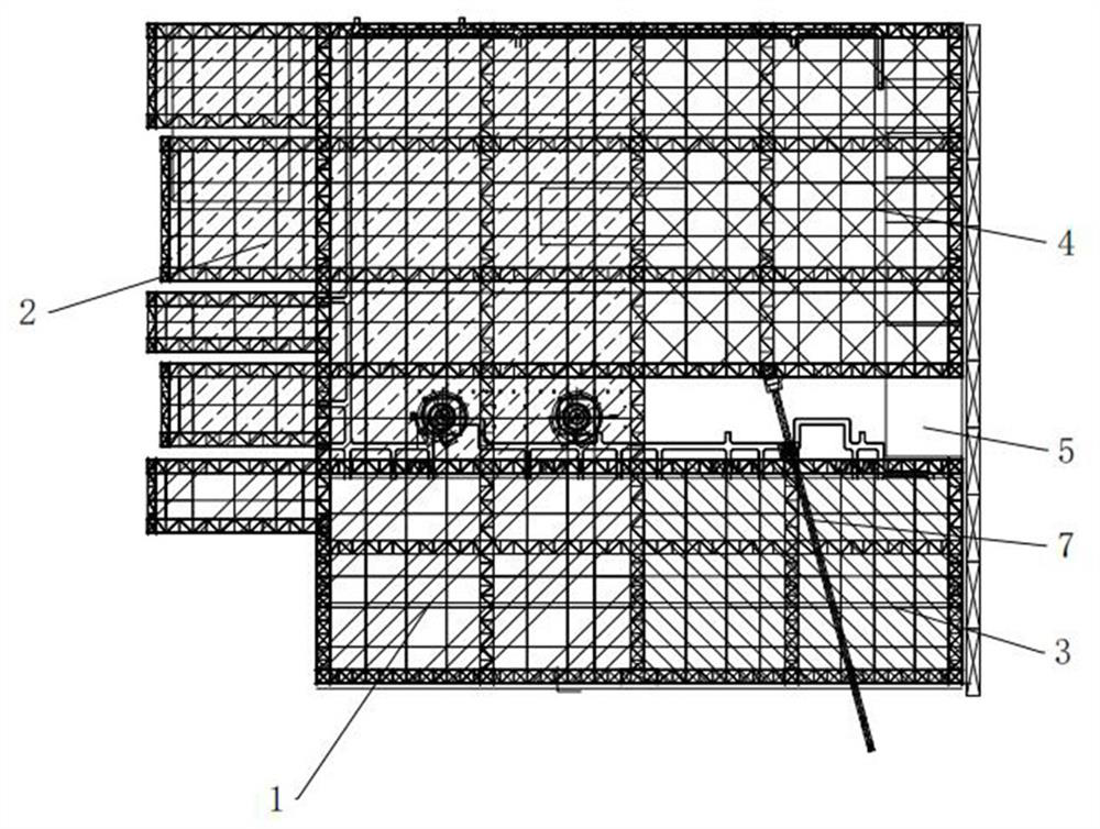 Steel structure hoisting construction method for incineration room and purification room of power plant