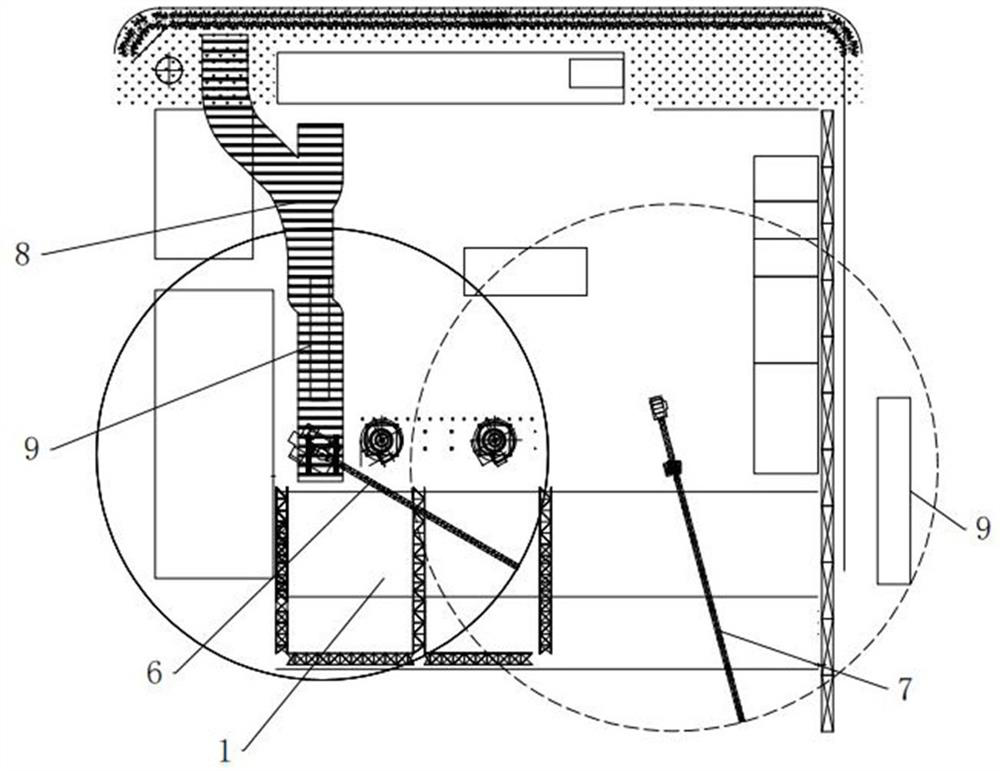 Steel structure hoisting construction method for incineration room and purification room of power plant