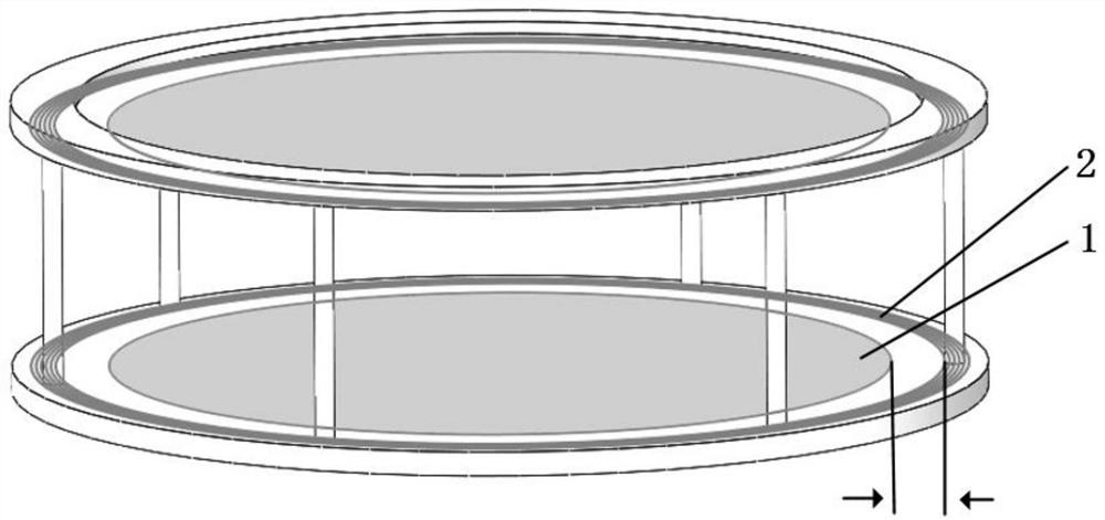 Polar plate coil assembly for electromagnetic field calibration and electromagnetic field on-site calibration device