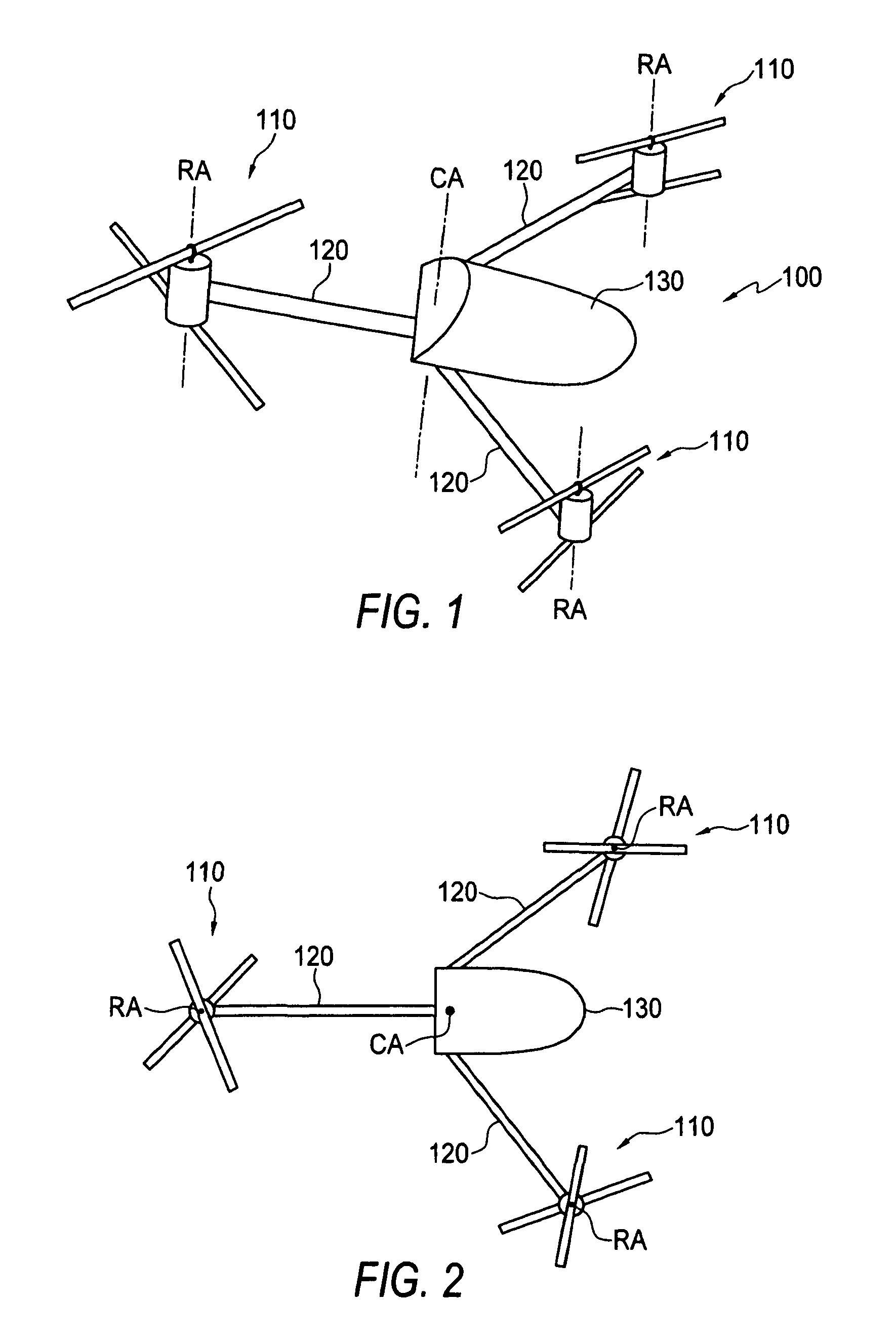 Dual rotor helicopter with tilted rotational axes