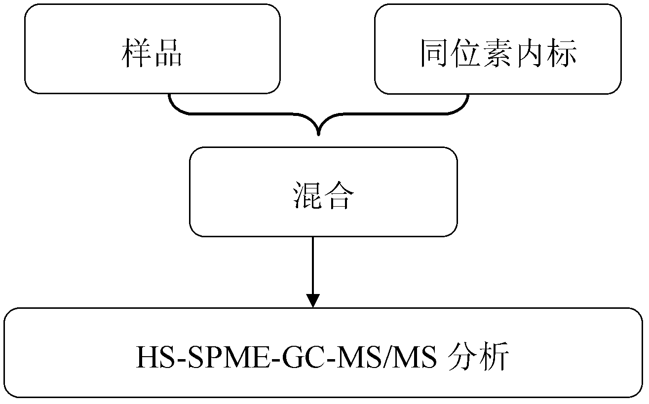 Method for detecting plasticizer content in solid sample by headspace solid phase microextraction gas chromatography-tandem mass spectrometry