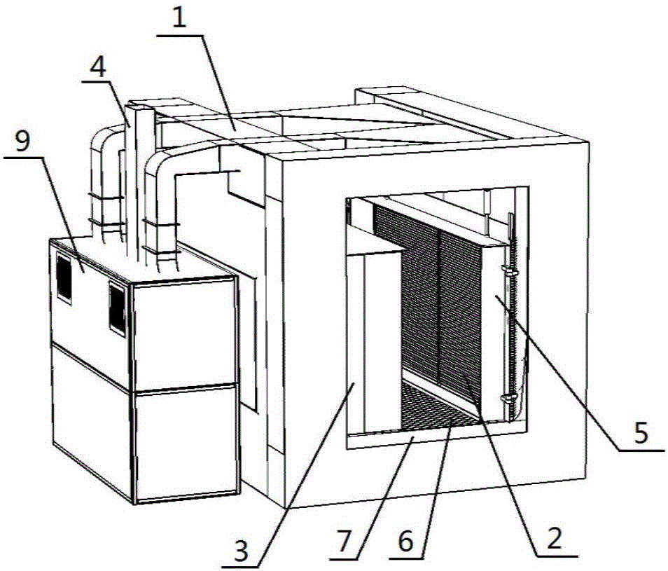 Tunnel device of gumming purification of aramid paper honeycomb