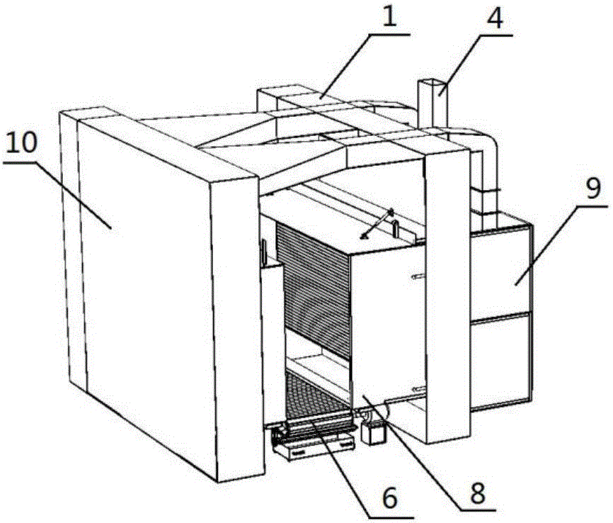 Tunnel device of gumming purification of aramid paper honeycomb