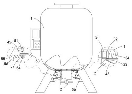 Discharging device for cellulose acetate processing reaction kettle