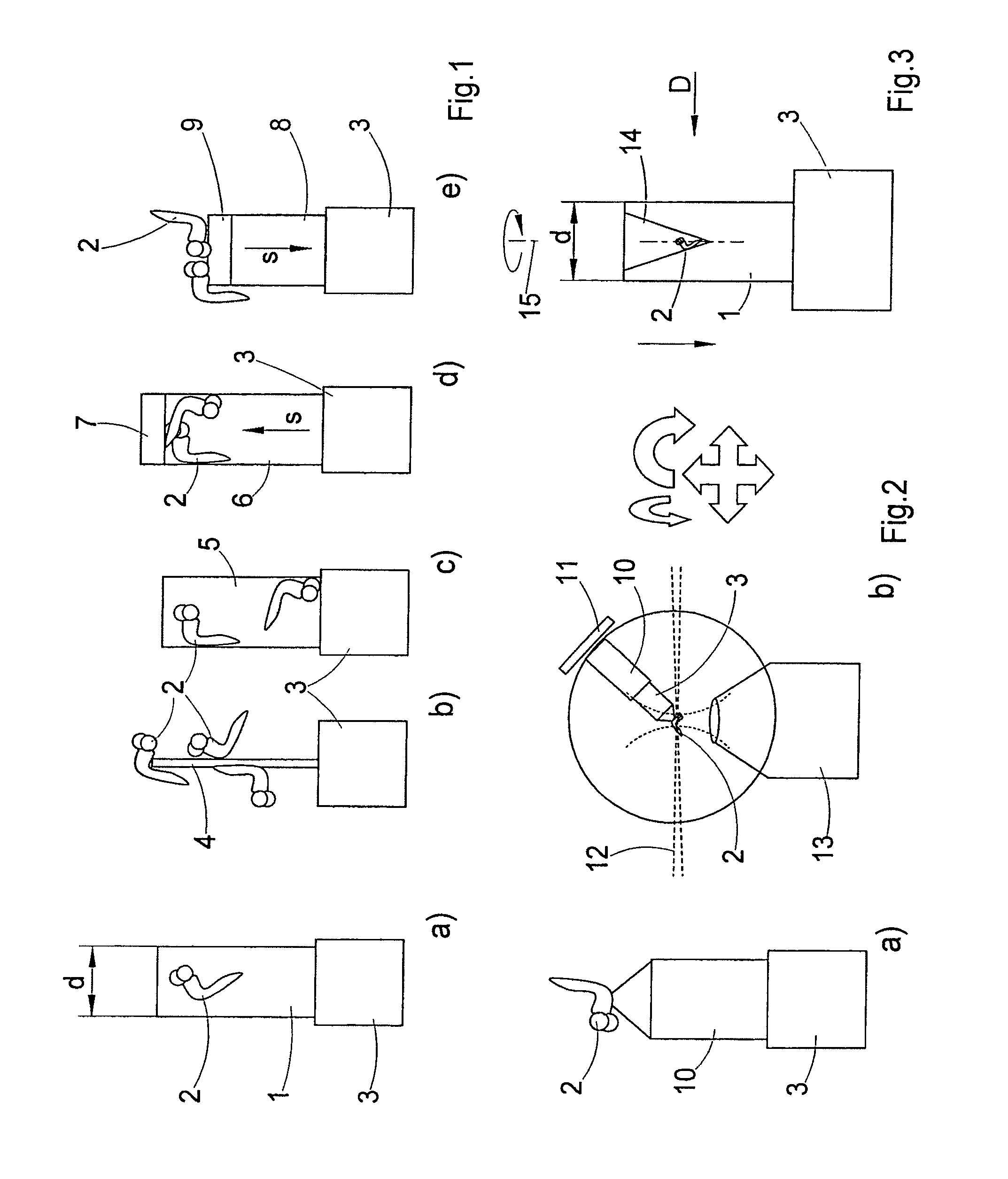 Method for positioning biological samples in a microscopic arrangement