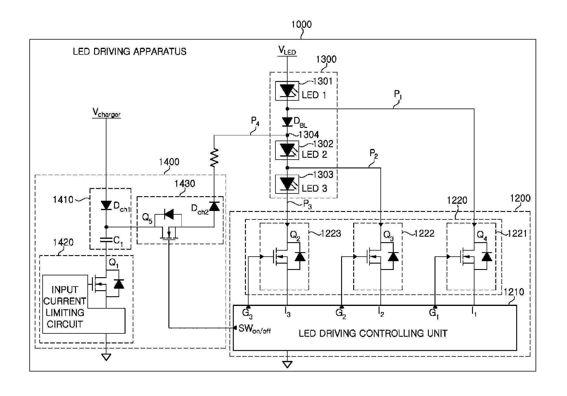 LED driving apparatus and driving method for continuously driving LED