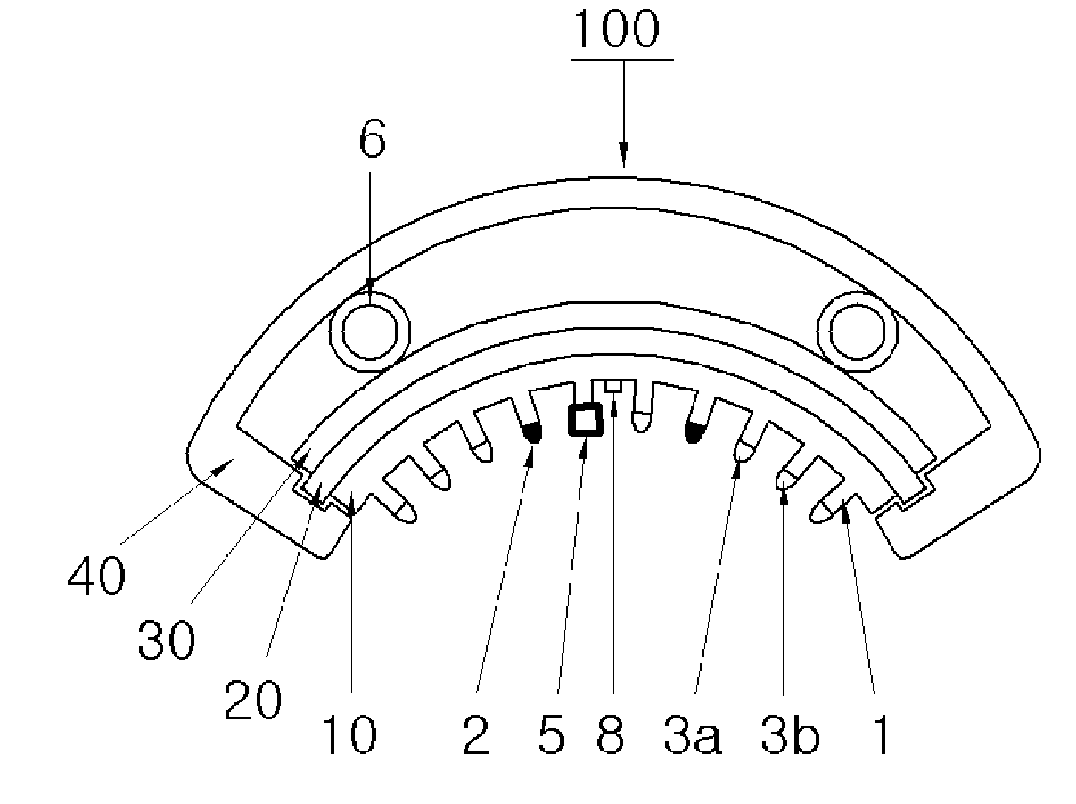 Laser treatment device for hair growth stimulation