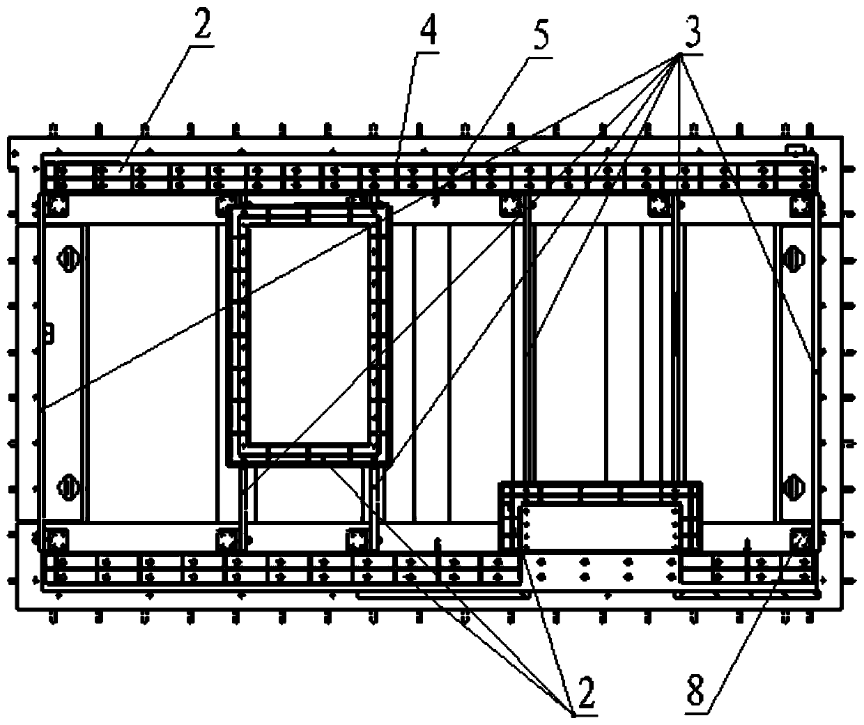 Milling clamp for finely cutting large-scale double-curvature aircraft skin