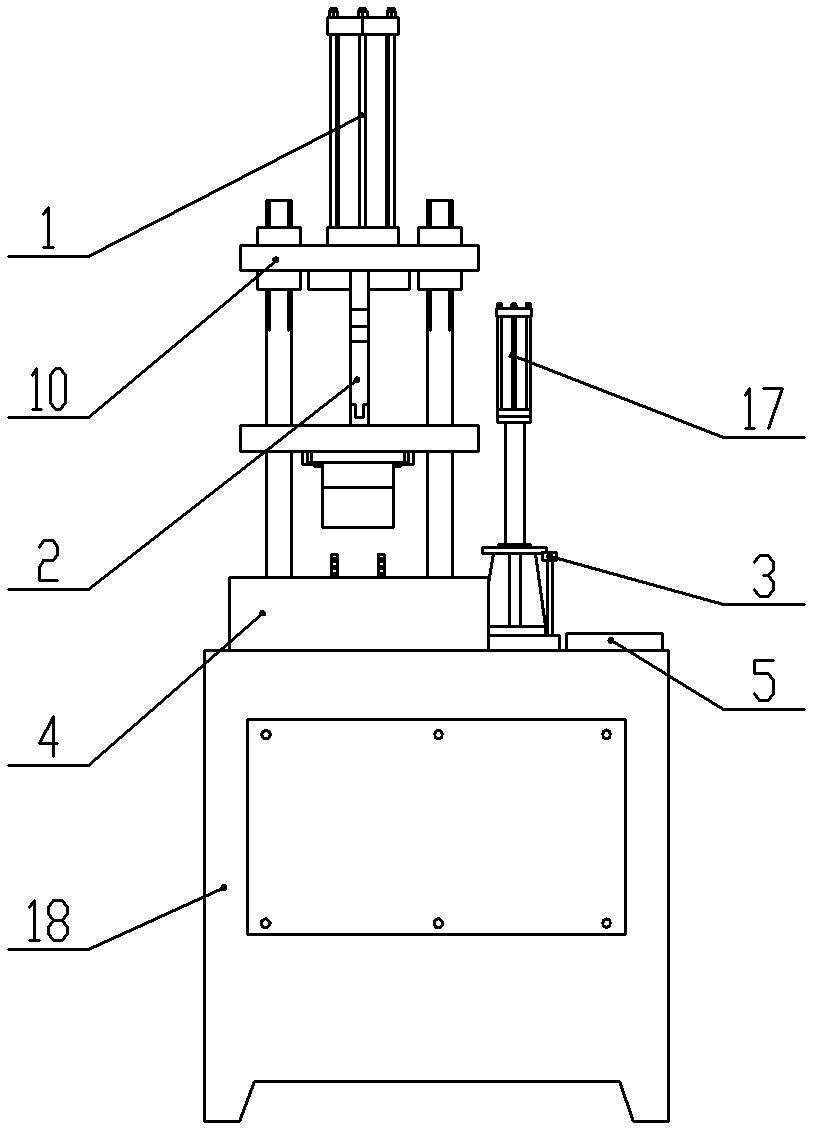 Mould-casting machine for inhaul cable connector