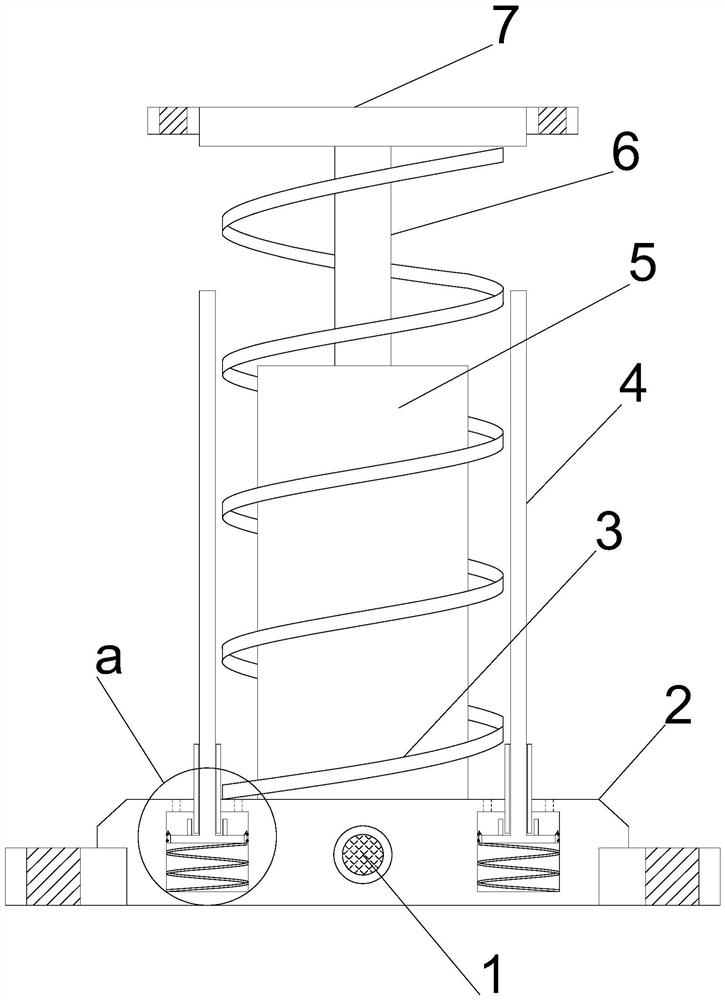 A pneumatic power generation type automobile shock absorption energy storage device