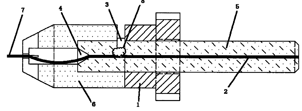 Quick pre-buried optical fiber connection device