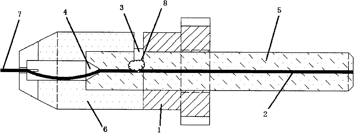 Quick pre-buried optical fiber connection device