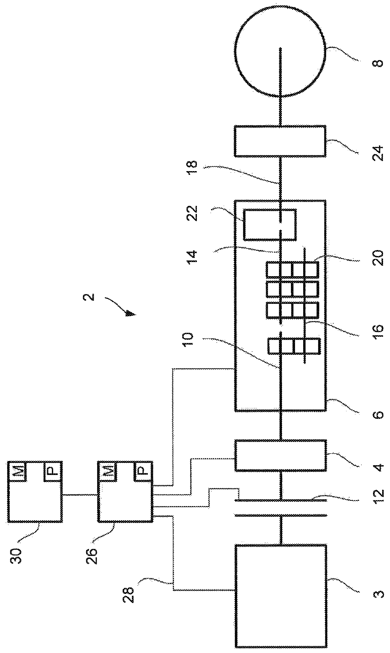 Method for controlling gear shifting in a hybrid driveline by use of an electric machine