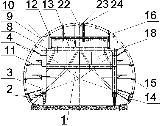 Tire walking full-hydraulic lining trolley