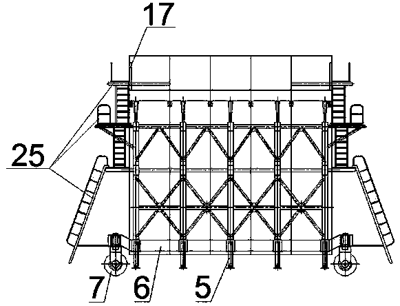 Tire walking full-hydraulic lining trolley