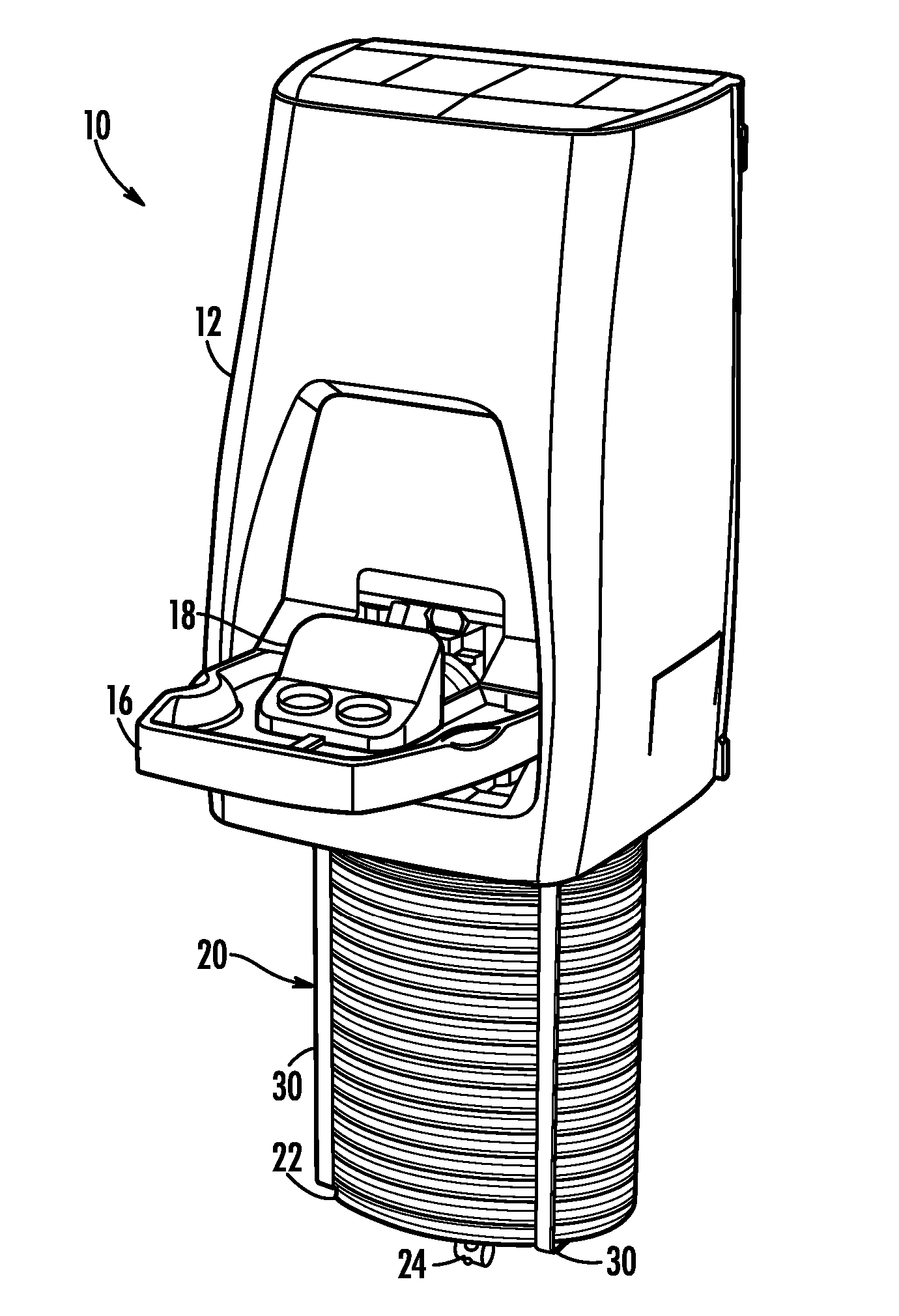 Emergency eyewash station having an expandable bellows waste collection system