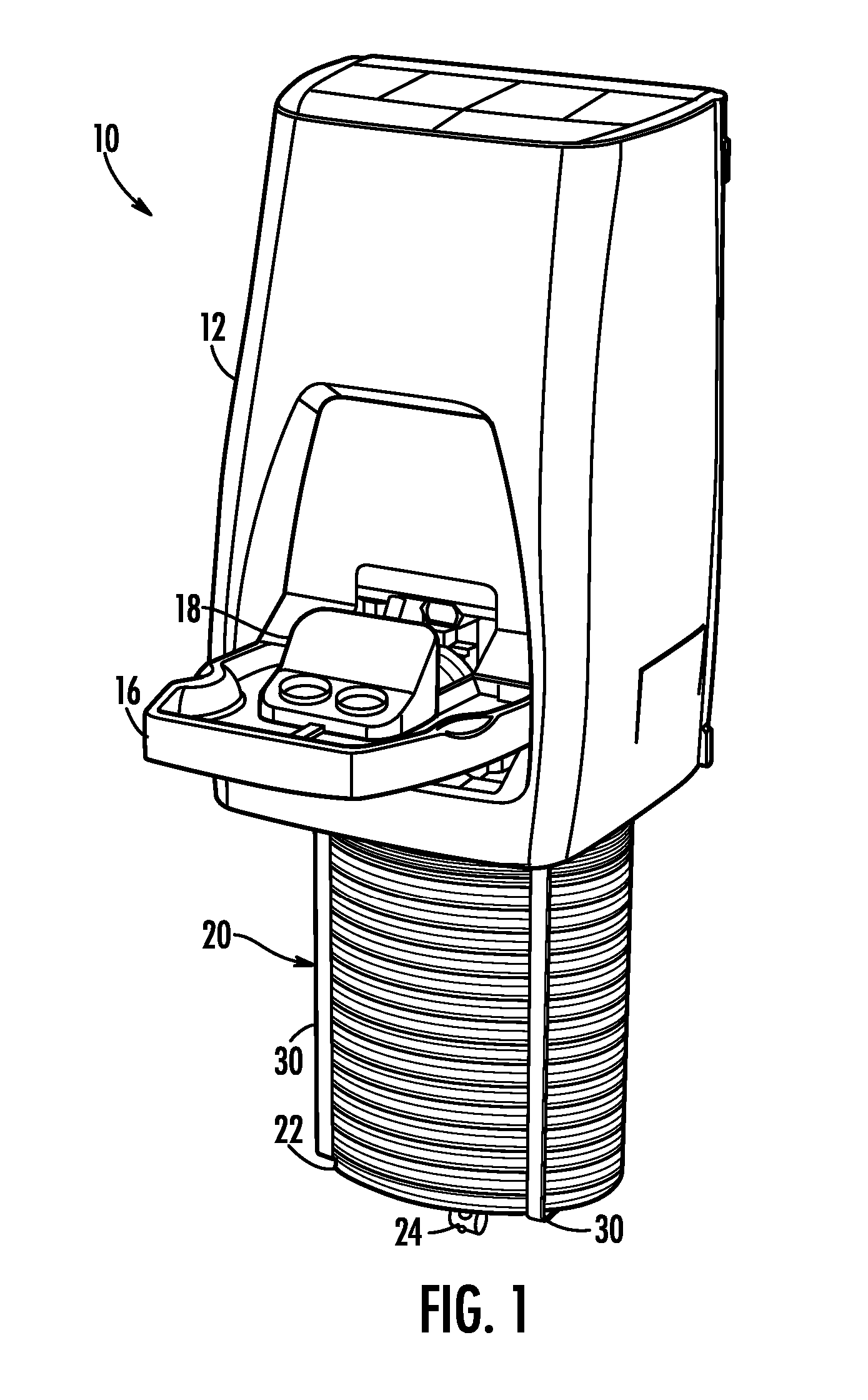 Emergency eyewash station having an expandable bellows waste collection system