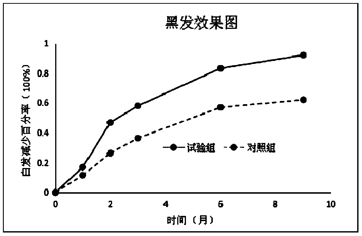 Thrombolytic enzyme product having hair growth and hair blackening effects and preparation method thereof