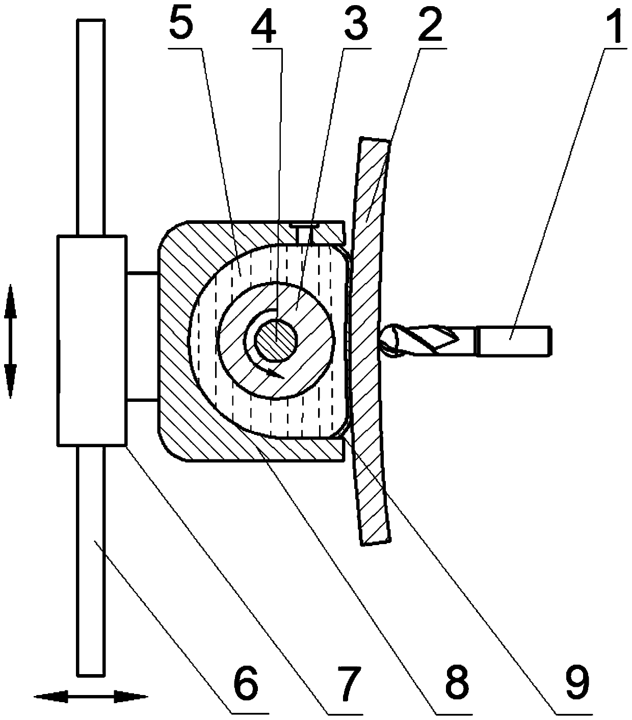 Dynamic pressure supporting device and method for thin-wall part processing