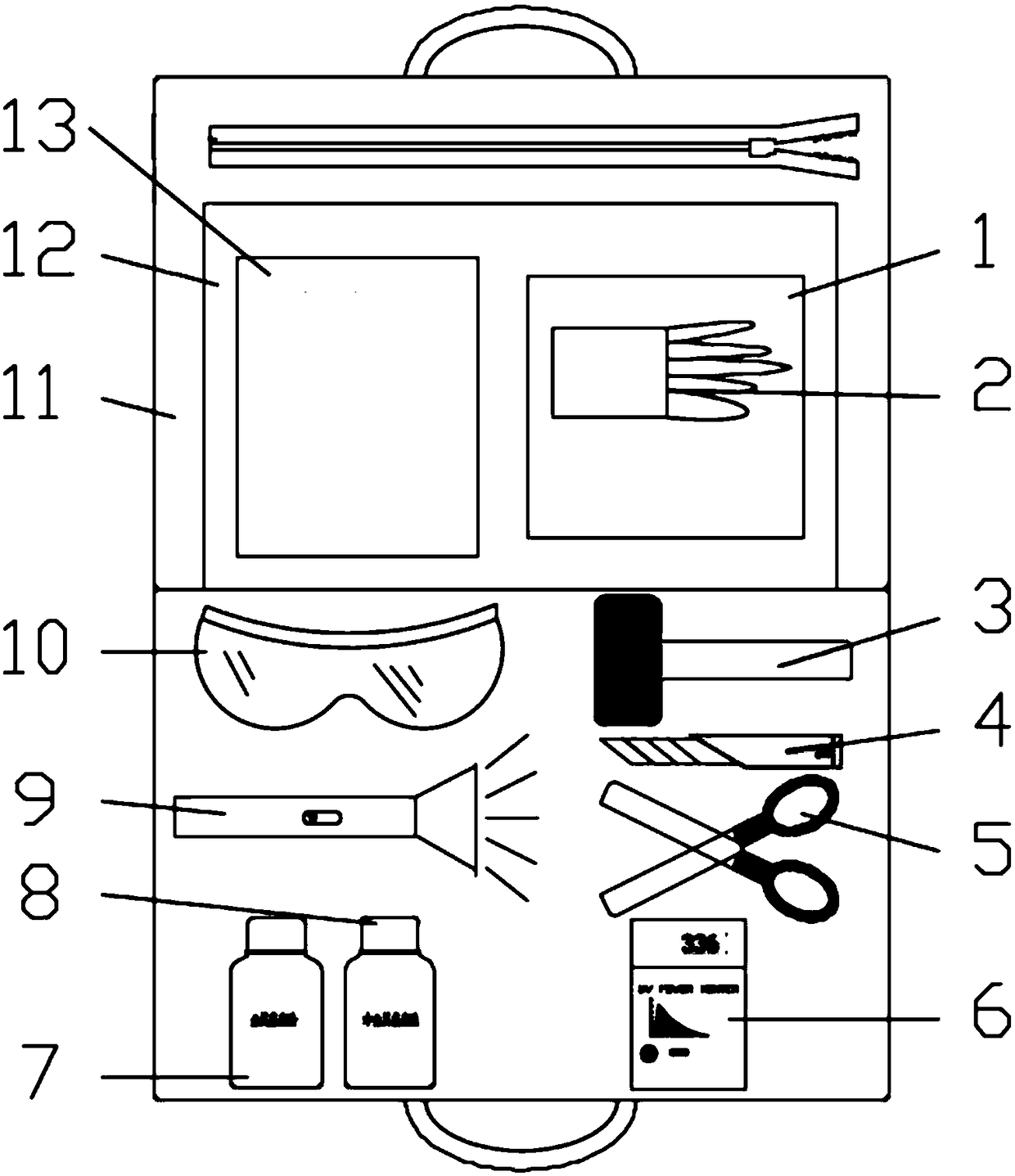 Rapid pipeline corrosion defect repairing method and safety emergency tool box