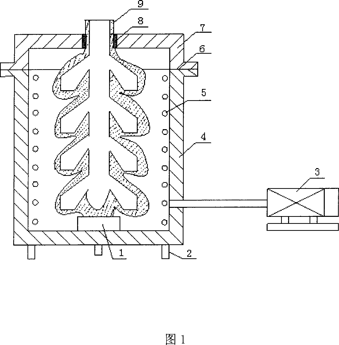 Method for vacuum auxiliary gravity pouring investment casting thin wall piece