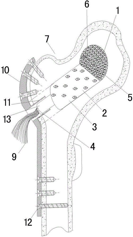 Supporting device for treatment of femoral head necrosis