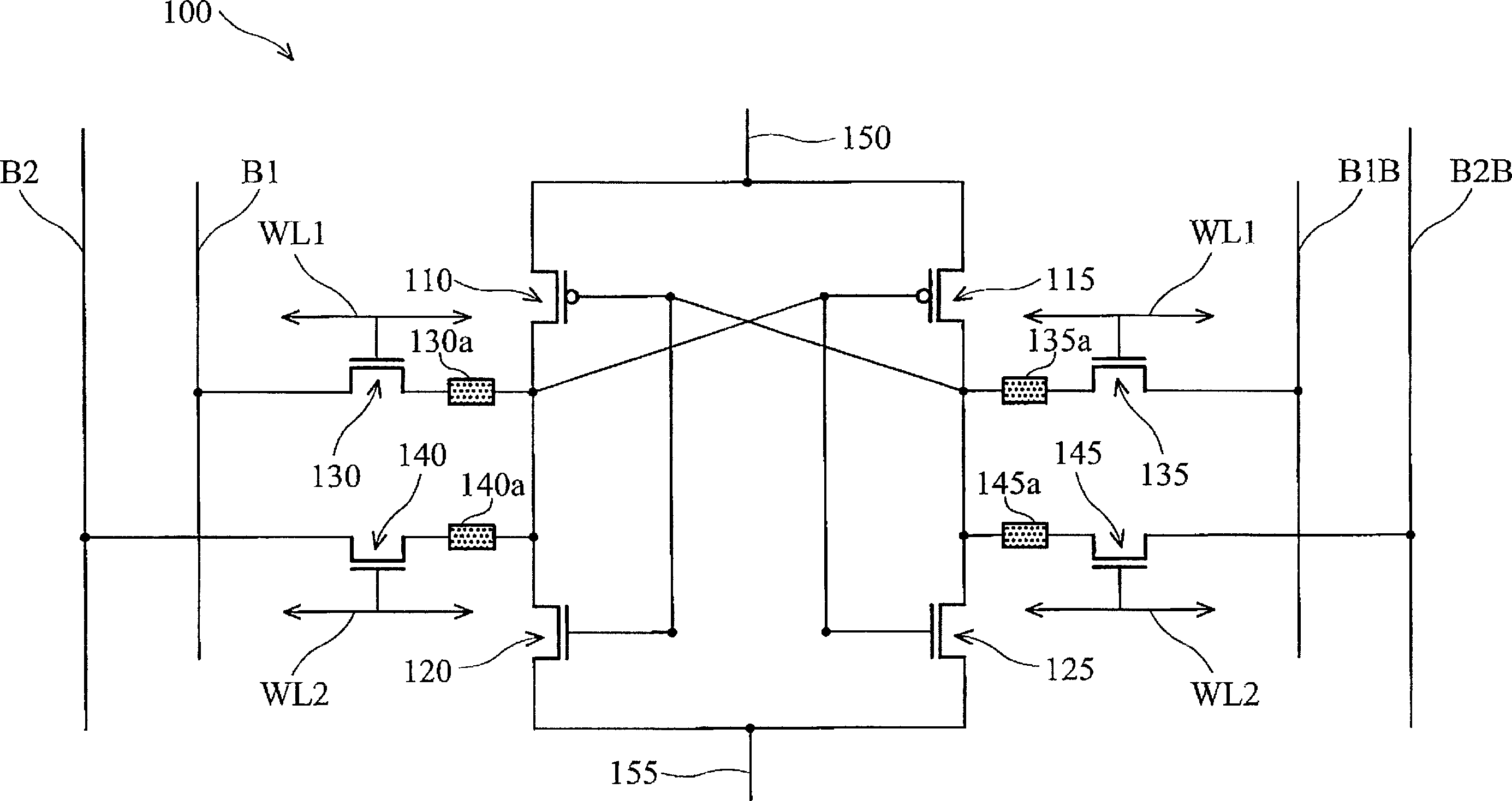 Memory device and dual port static RAM