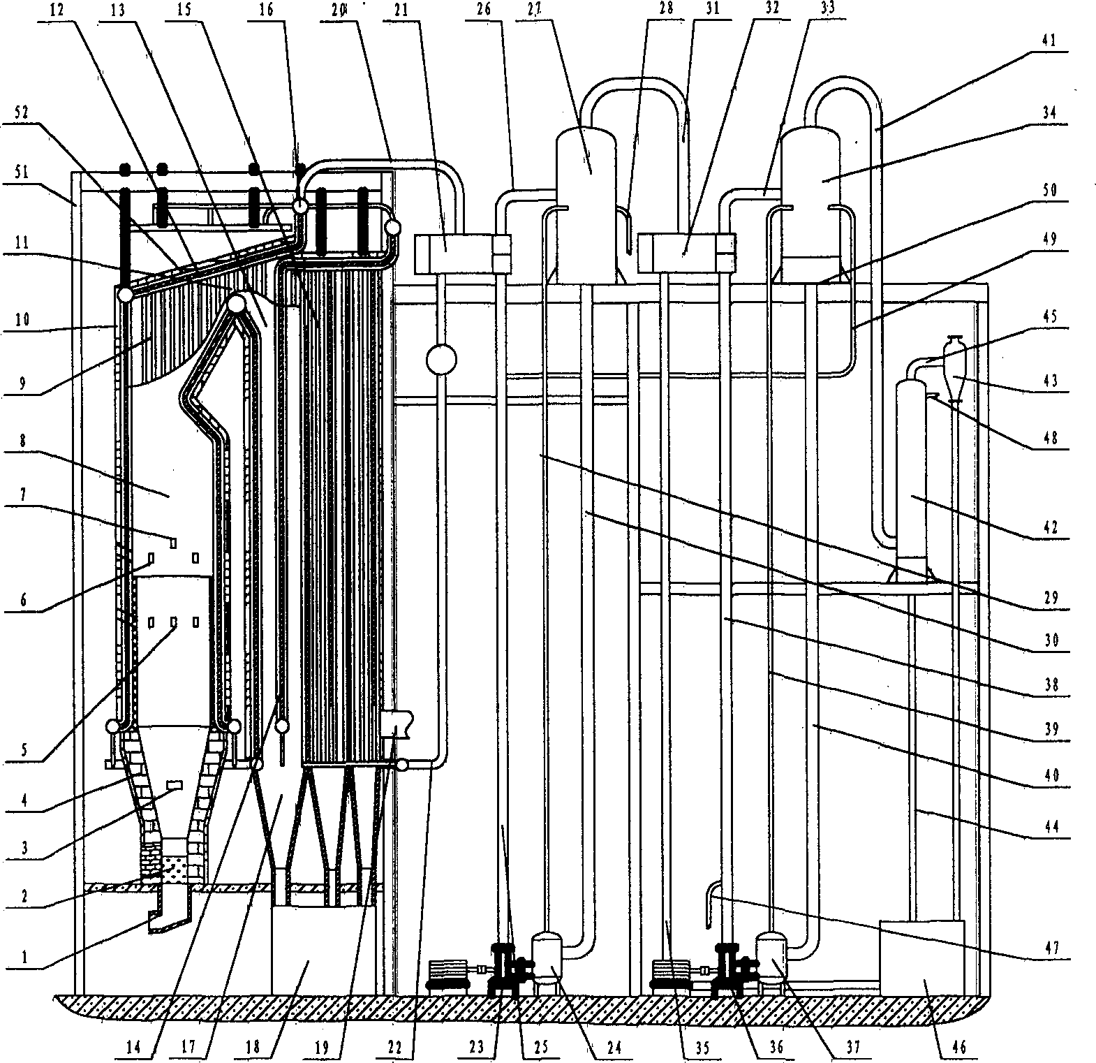 Hot-pipe type organic waste liquor treatment system