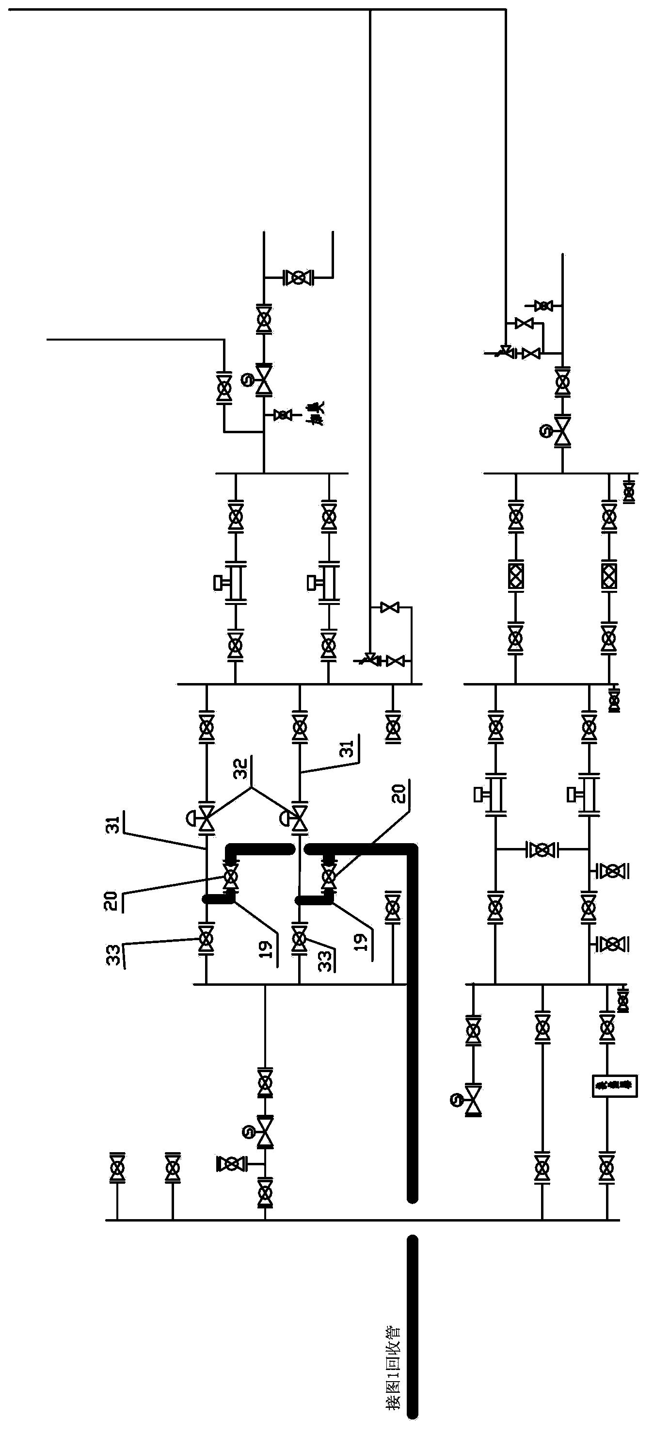 Residual gas recovery system of gas station compressor