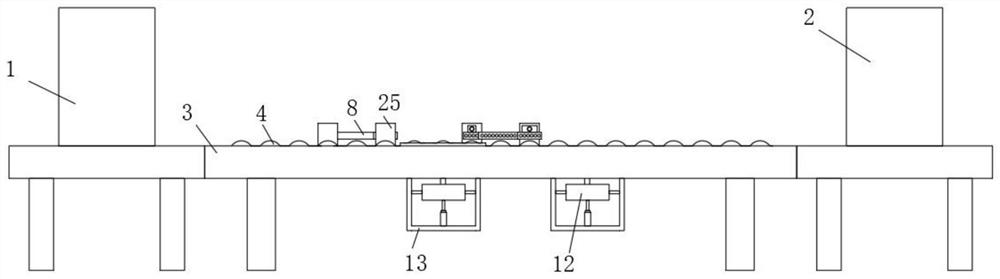 Efficient automatic plate glue spraying production line