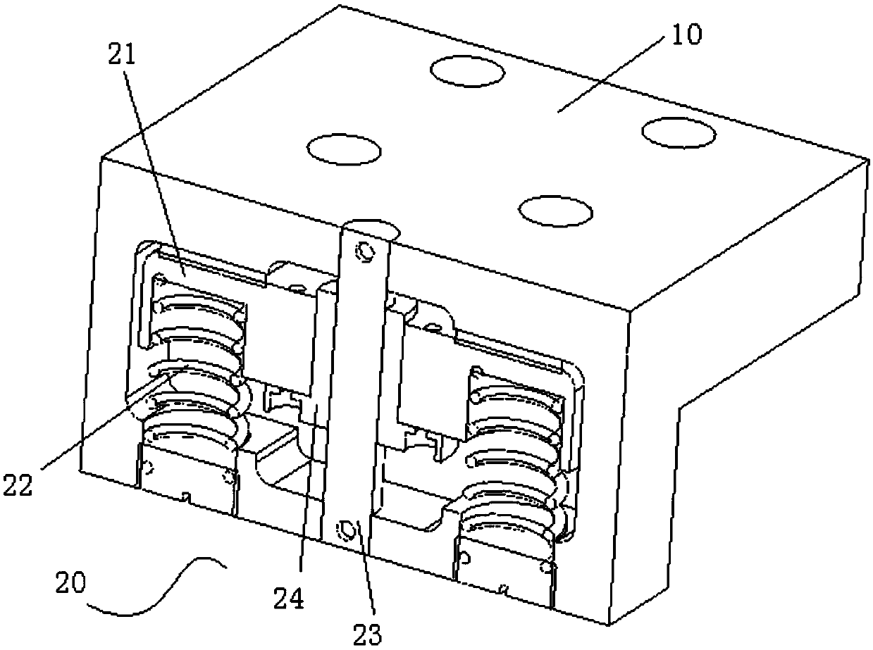 Telescopic block assembly and door opening and closing device