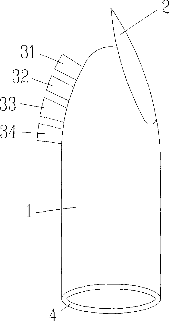 Simulated forefinger tooth cleaner utilizing solid tooth rubbing gum