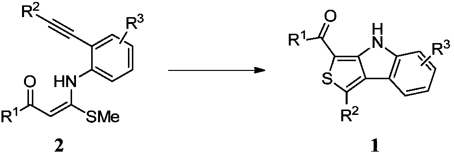 Thieno[3,4-b] indole derivative and synthesis method thereof