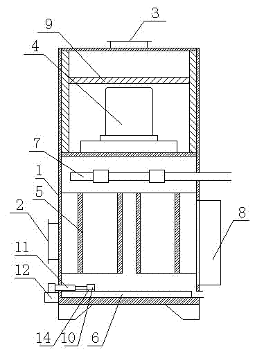 Filtering cylinder type pulse deduster