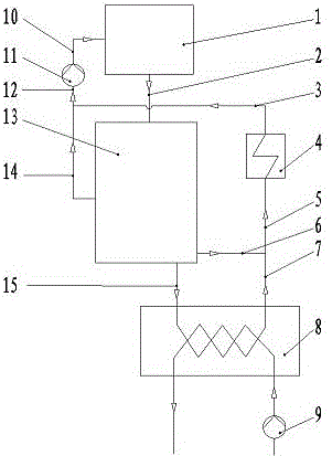 A single-cycle hybrid cooling system and cooling method for a marine diesel engine