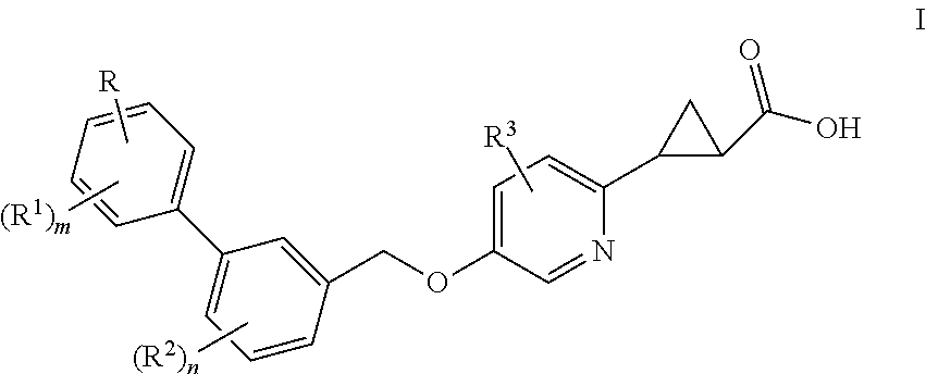 Benzyloxypyridylcyclopropanecarboxylic acids, pharmaceutical compositions and uses thereof