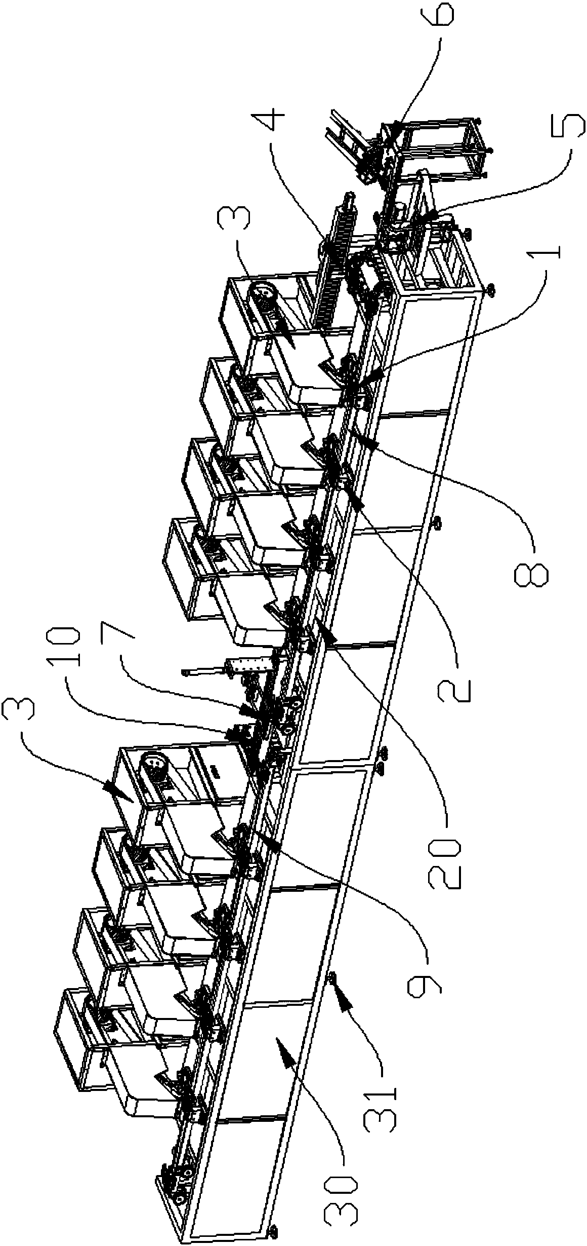 A linear automatic bezel assembly line system for tableware production