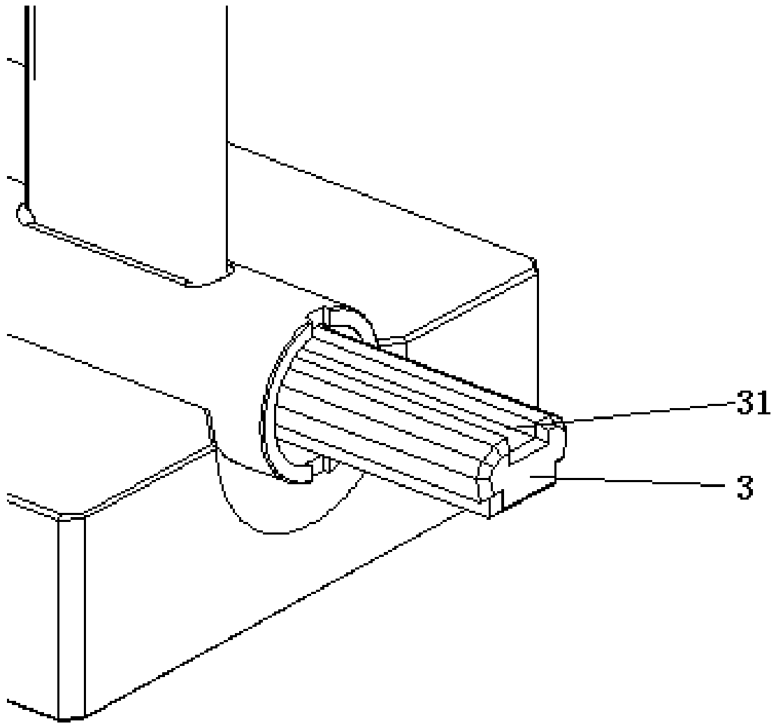 Hole flanging die structure and stamping method