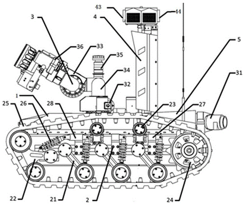 Explosion-proof and fire fighting reconnaissance robot