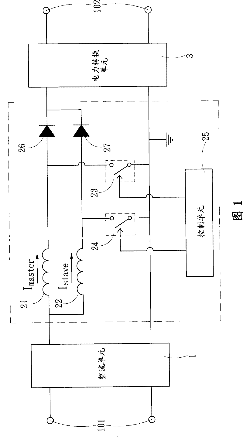 Phase-shifting control method of a boost converter and implementing circuit