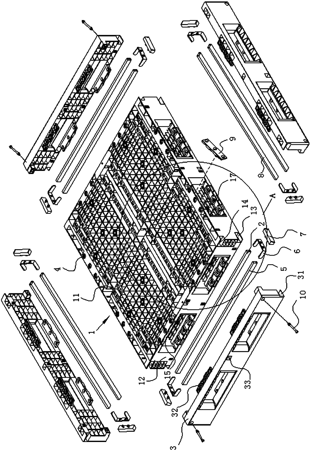 Two-sided assembly plastic tray