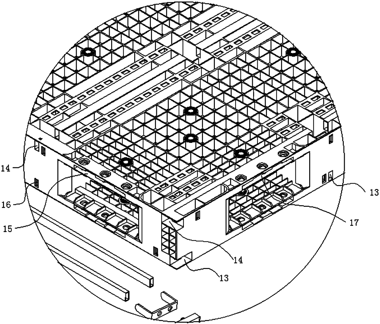 Two-sided assembly plastic tray